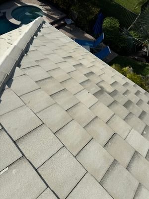 Completed tile roof repair area from a verified BallenIsles project