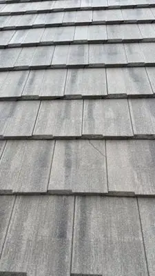 Concrete roof tile field after broken tile replacement in Boynton Beach