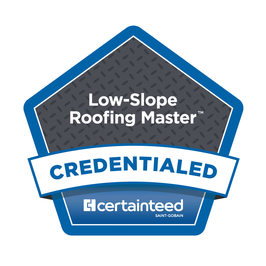 CertainTeed Low-Slope Roofing Master credential held by Roofs Done Right LLC