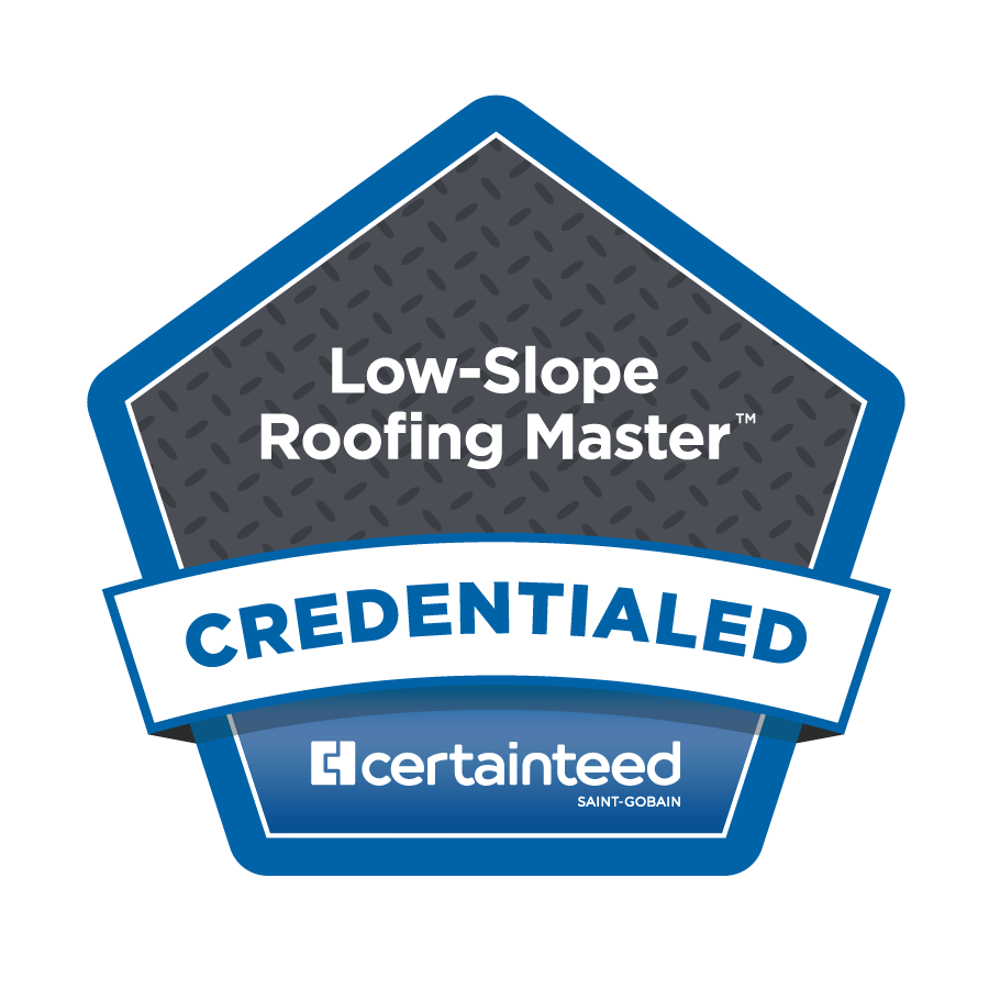 CertainTeed Low-Slope Roofing Master credential held by Roofs Done Right LLC