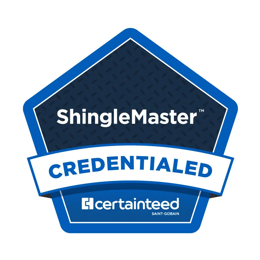 CertainTeed ShingleMaster credential held by Roofs Done Right LLC